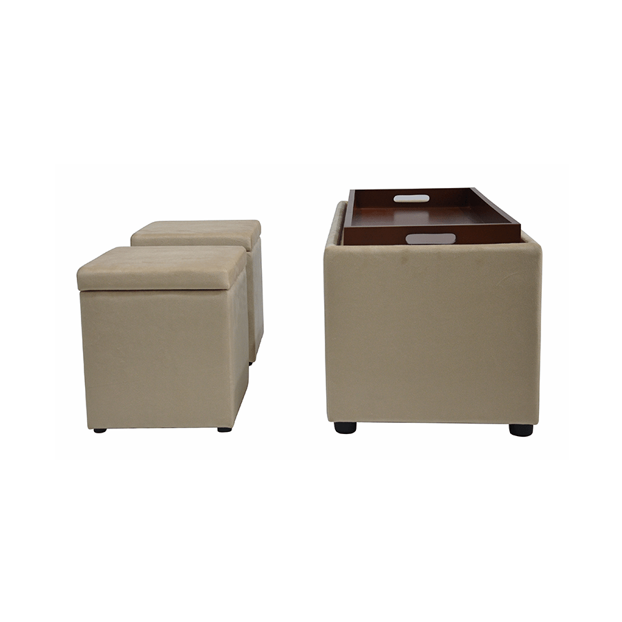 Nico Set of 3 Storage Bench with Ottoman Nico Set of 3 Storage Bench with Ottoman Mandaue Foam
