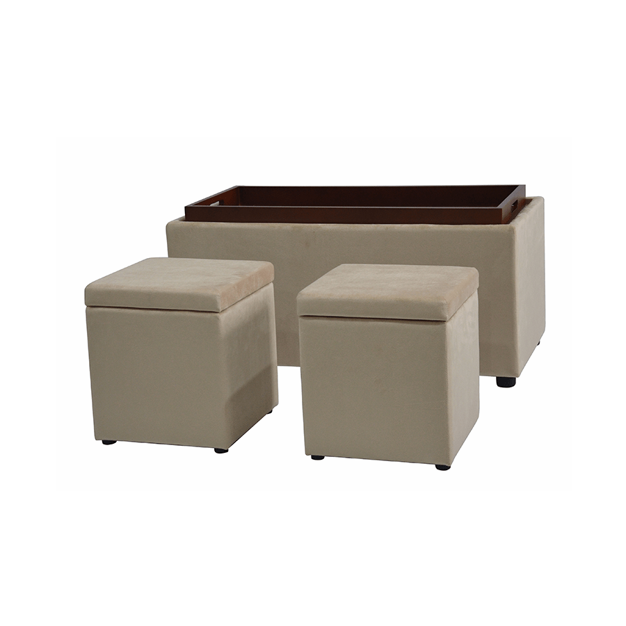 Nico Set of 3 Storage Bench with Ottoman Nico Set of 3 Storage Bench with Ottoman Mandaue Foam