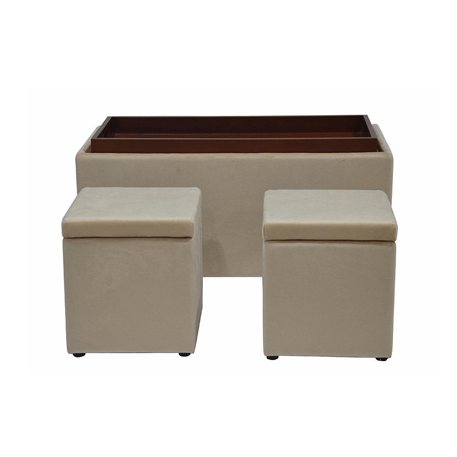 Nico Set of 3 Storage Bench with Ottoman Nico Set of 3 Storage Bench with Ottoman Mandaue Foam