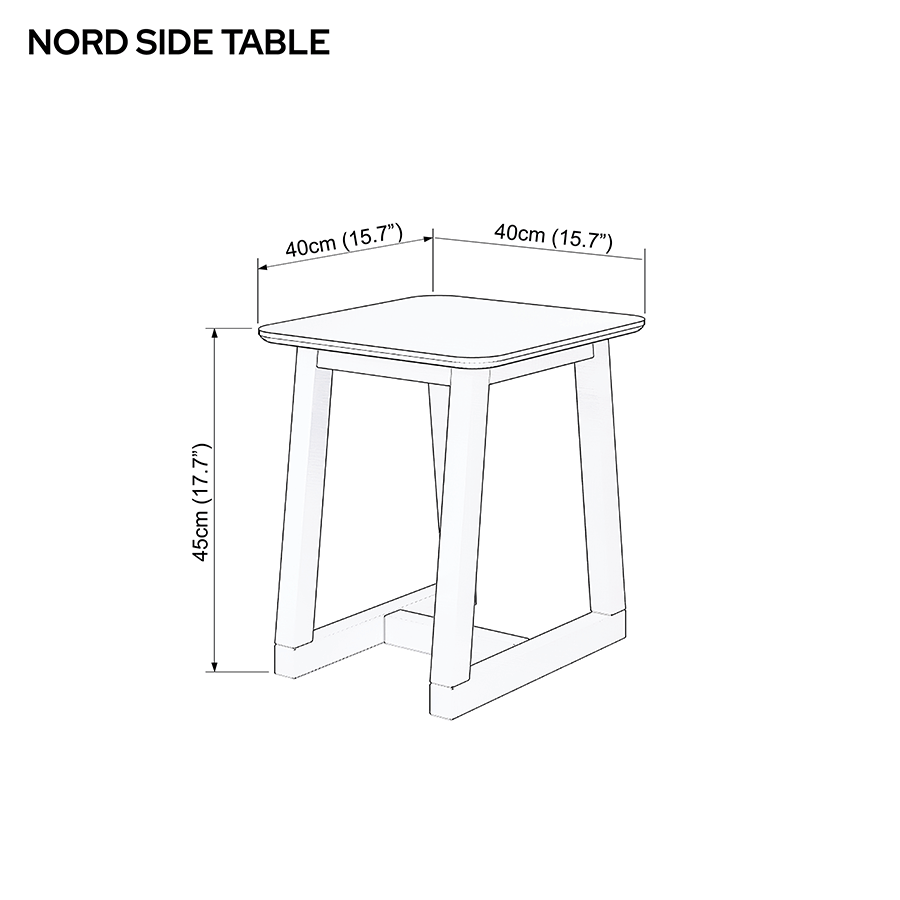 MORE NORD OPTIONS Nord Side Table Nord Side Table Walnut Brown Mandaue Foam
