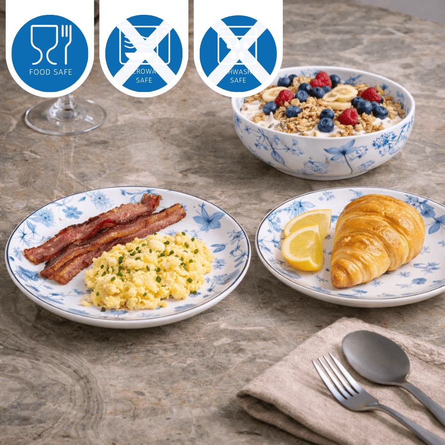 Nyra Opalware Side Plate - 4pc Set