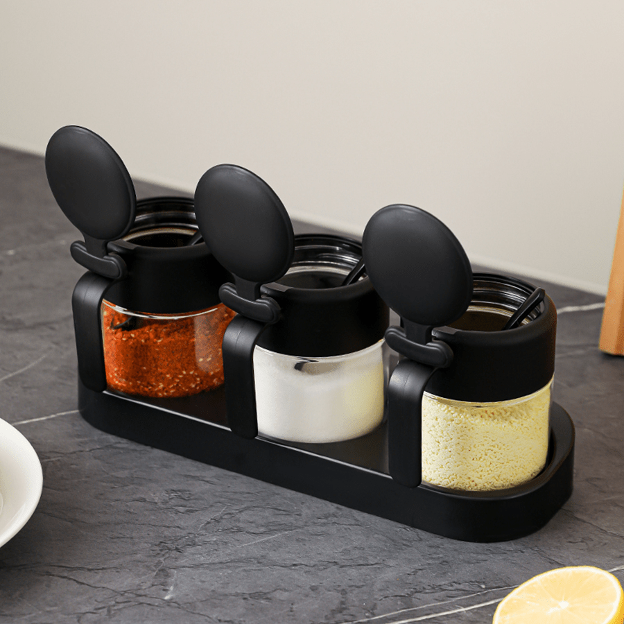 Orson Spice Jar with Spoon Set of 3