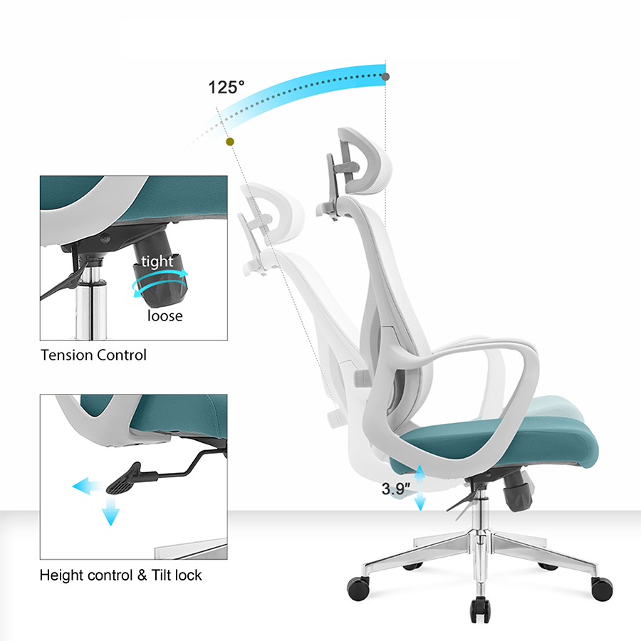 Paris High Back Wide Seat Office Chair