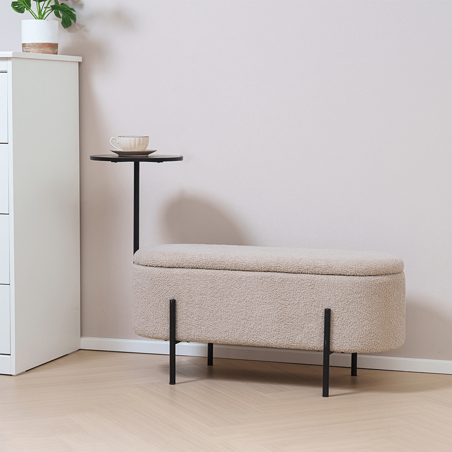 Pria Bench with Table & Storage