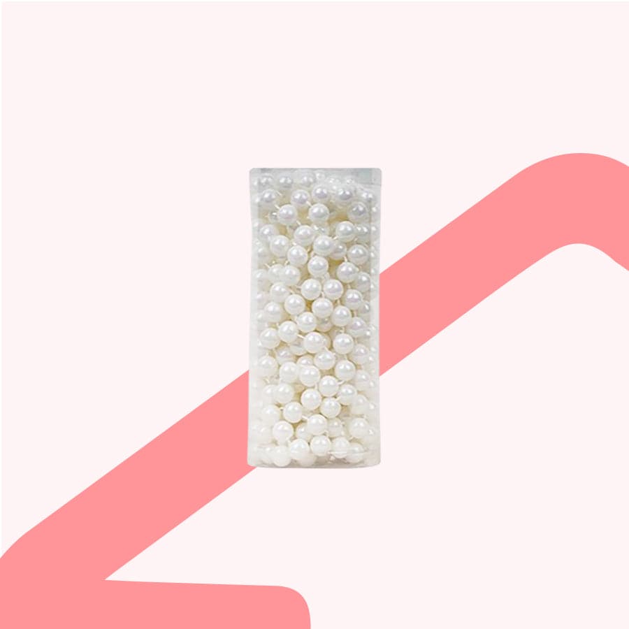 Razzle Beads Pearl 5m White