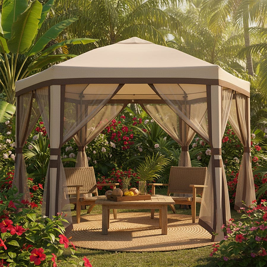 Reva Hexagon Folding Gazebo