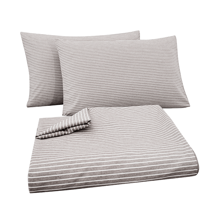MORE STRIPE KHAKI LINEN OPTIONS Reversible Stripe Khaki 3pc Sheet Set Reversible Stripe Khaki 3pc Sheet Set Mandaue Foam