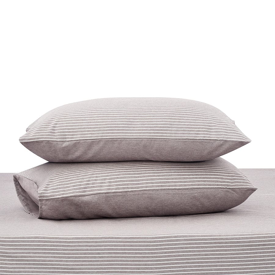 Reversible Stripe Khaki Pillowcases
