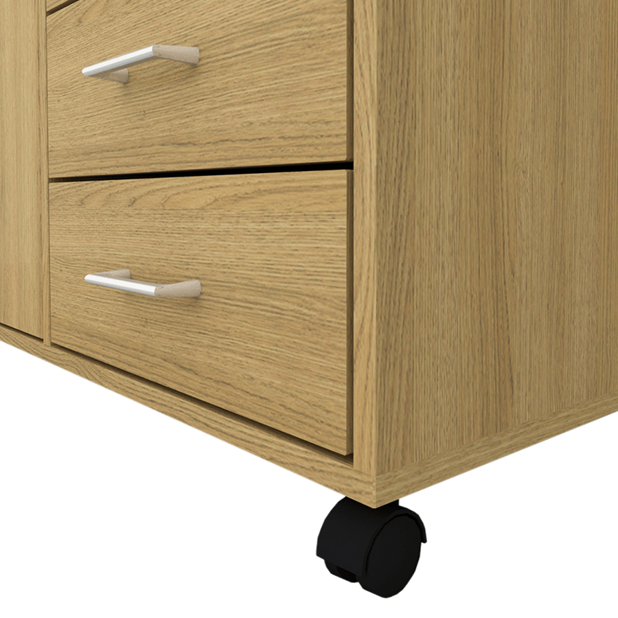 MORE RHYS OPTIONS Rhys Low 4 Drawer with Door Pedestal Rhys Low 4 Drawer with Door Pedestal Mandaue Foam