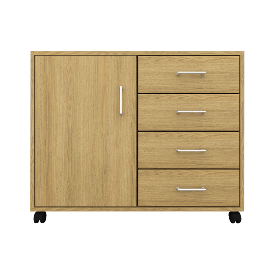 MORE RHYS OPTIONS Rhys Low 4 Drawer with Door Pedestal Rhys Low 4 Drawer with Door Pedestal Mandaue Foam