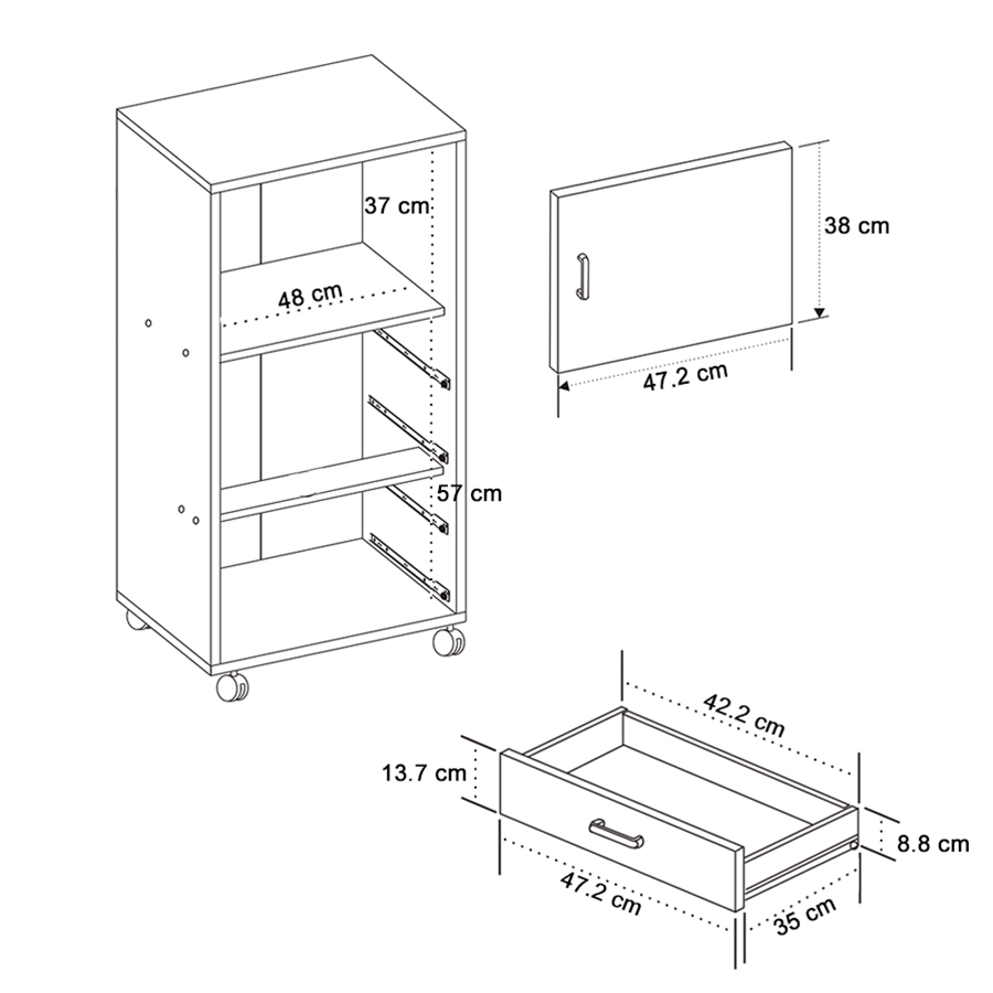MORE RHYS OPTIONS Rhys Tall 4 Drawer with Door Pedestal Rhys Tall 4 Drawer with Door Pedestal Mandaue Foam