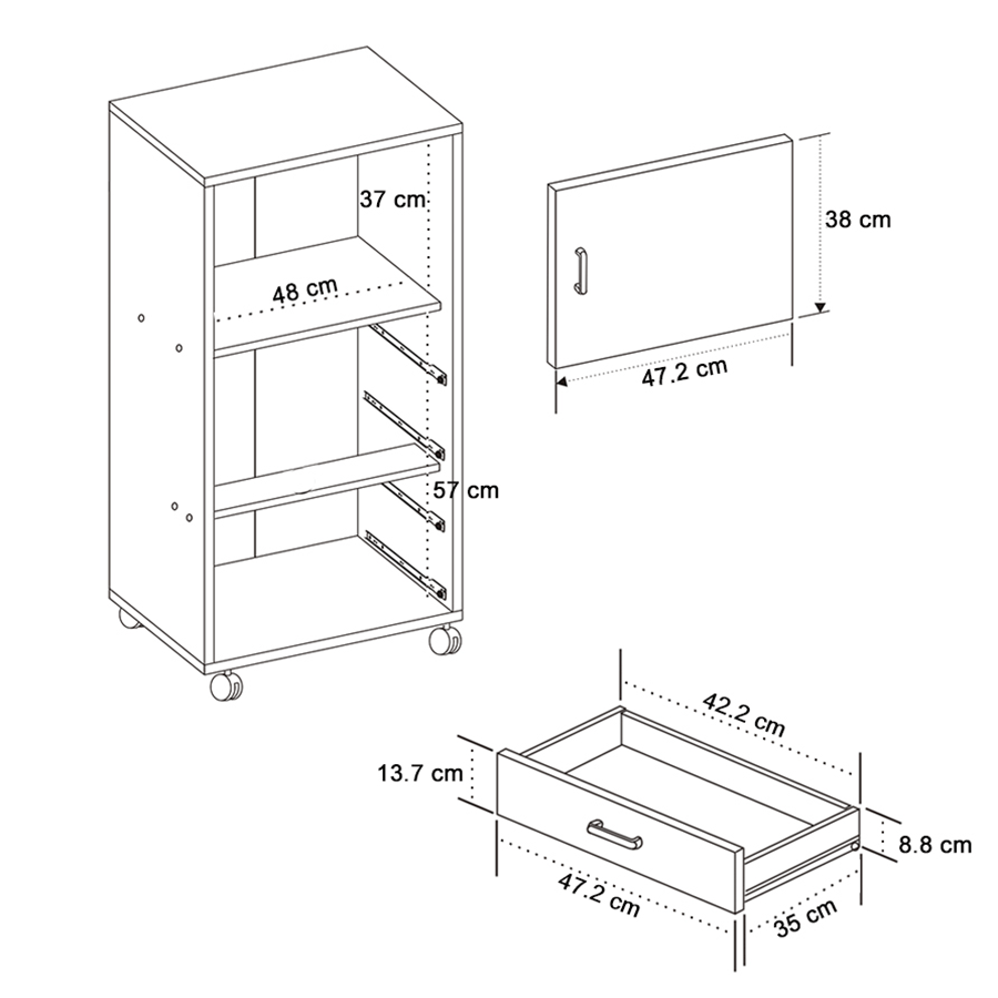 MORE RHYS OPTIONS Rhys Tall 4 Drawer with Door Pedestal Rhys Tall 4 Drawer with Door Pedestal Mandaue Foam
