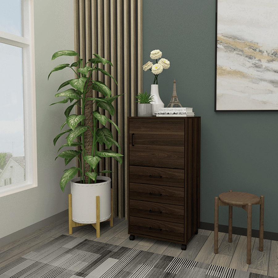 MORE RHYS OPTIONS Rhys Tall 4 Drawer with Door Pedestal Rhys Tall 4 Drawer with Door Pedestal Mandaue Foam