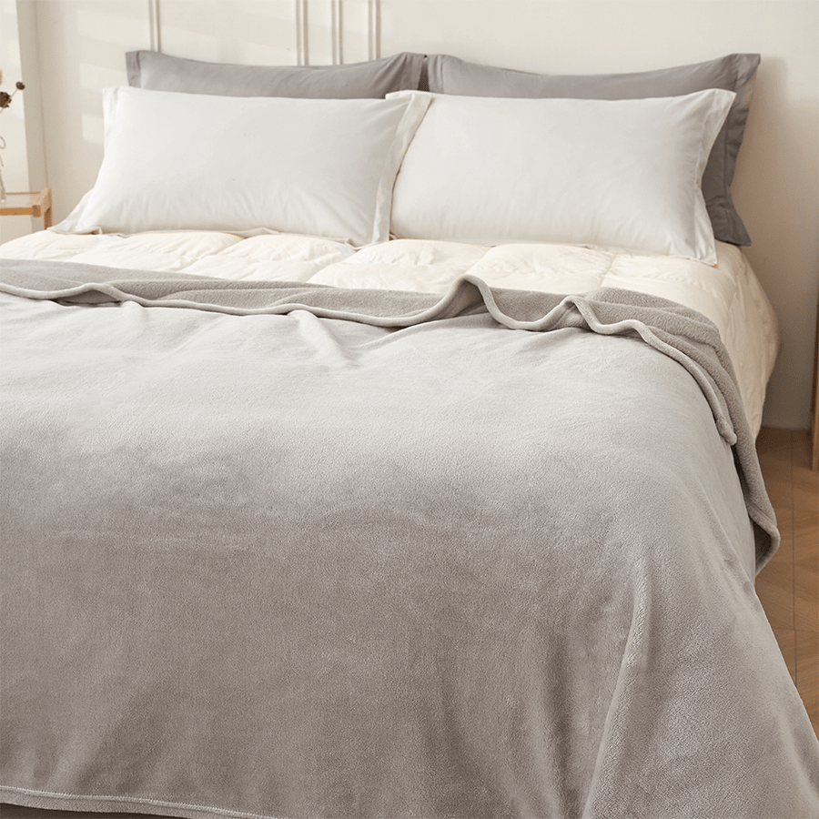 MORE RION OPTIONS Rion Plain Bedspread - Gray Rion Plain Bedspread - Gray Mandaue Foam