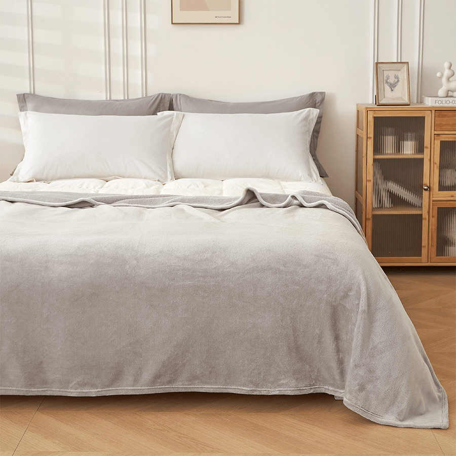 MORE RION OPTIONS Rion Plain Bedspread - Gray Rion Plain Bedspread - Gray Mandaue Foam