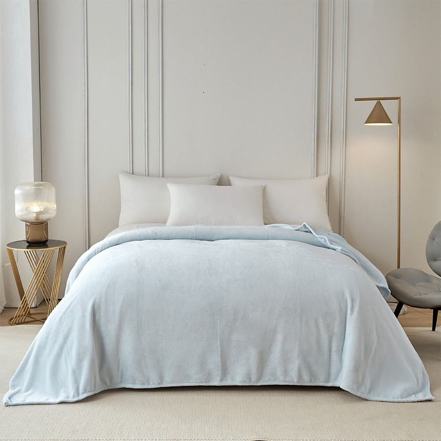 Rion Plain Bedspread - Light Blue