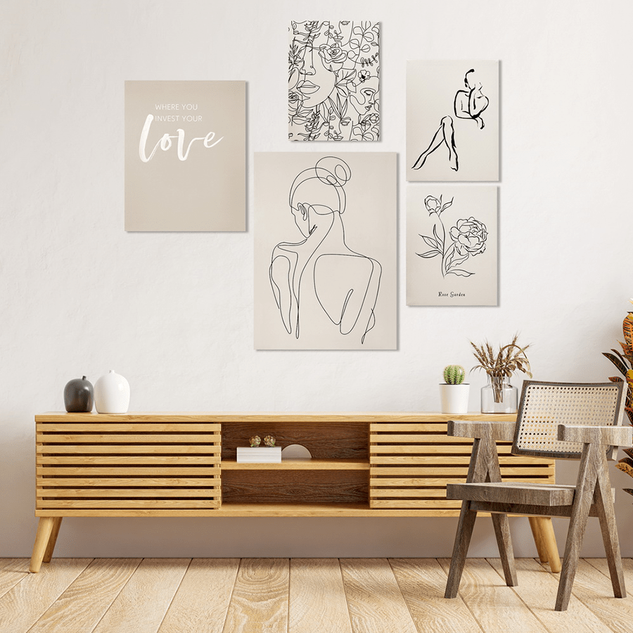 MORE RITT OPTIONS Ritt Set of 5 Canvas Wall Art Ritt Set of 5 Canvas Wall Art Mandaue Foam