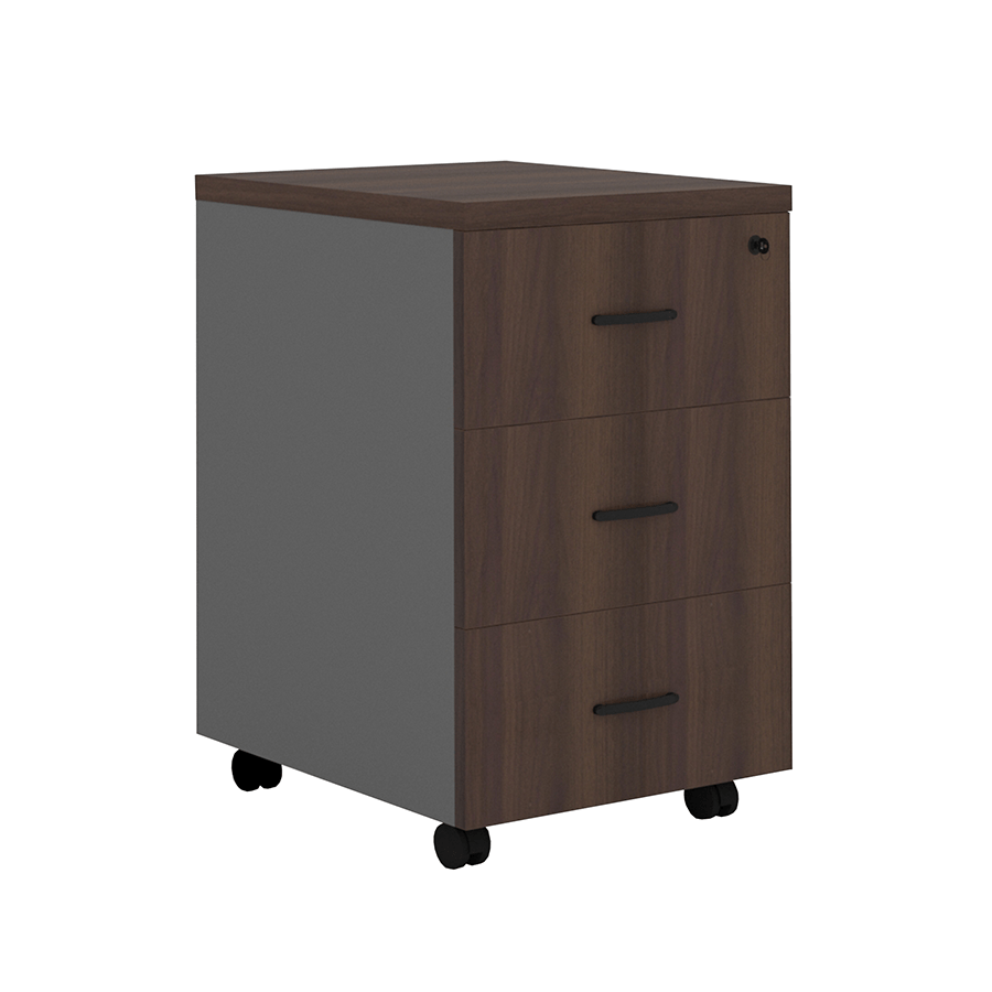 MORE ROLLINS OPTIONS Rollins 3 Drawer Mobile Pedestal Rollins 3 Drawer Mobile Pedestal Walnut Mandaue Foam