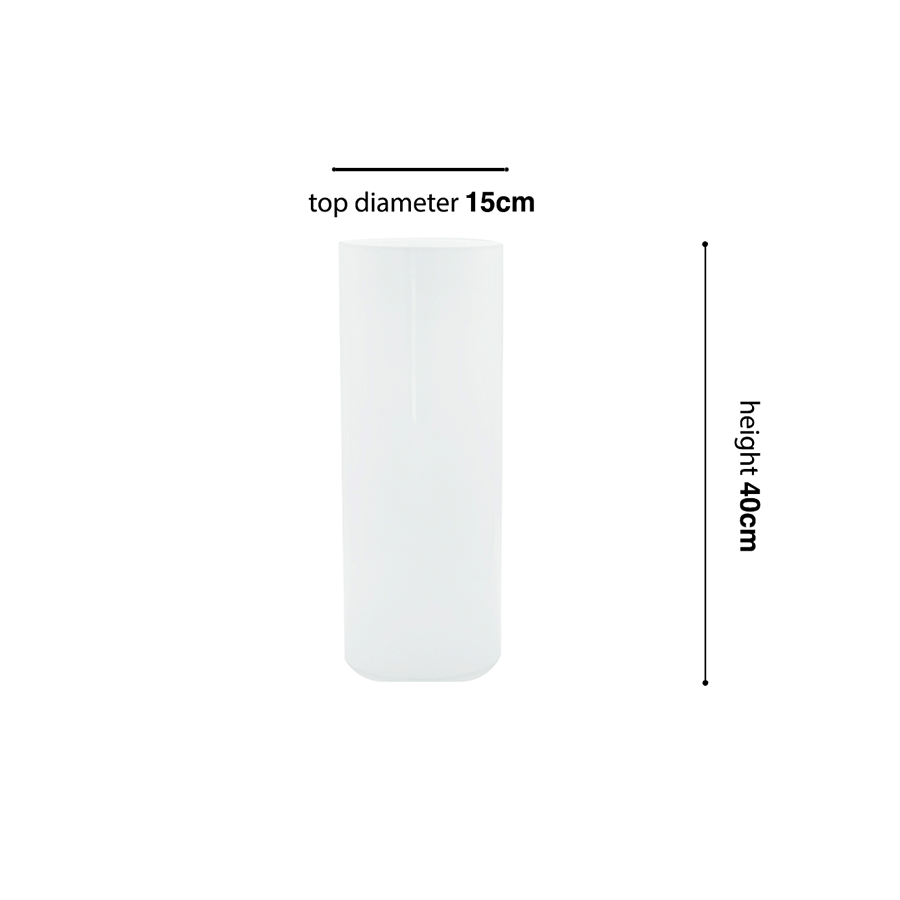 Rotex White Glass Vase 40cm Rotex White Glass Vase 40cm Mandaue Foam