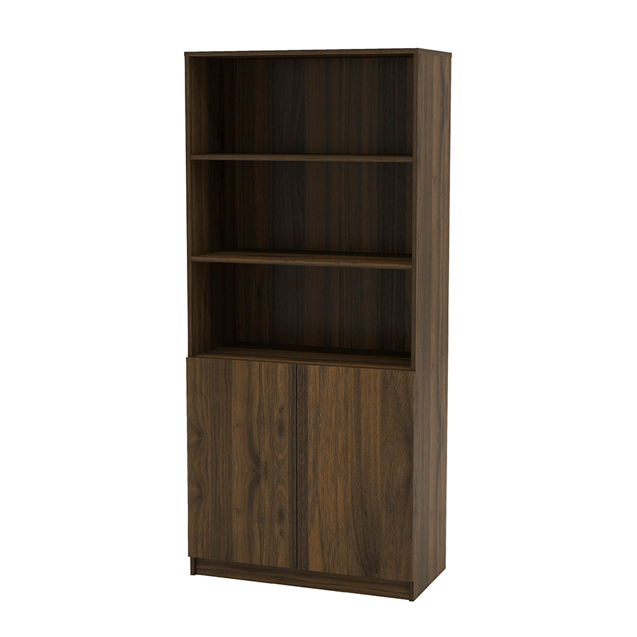 MORE RUSSEL OPTIONS Russel 80 cm 2 Door Bookcase Russel 80 cm 2 Door Bookcase Walnut Mandaue Foam