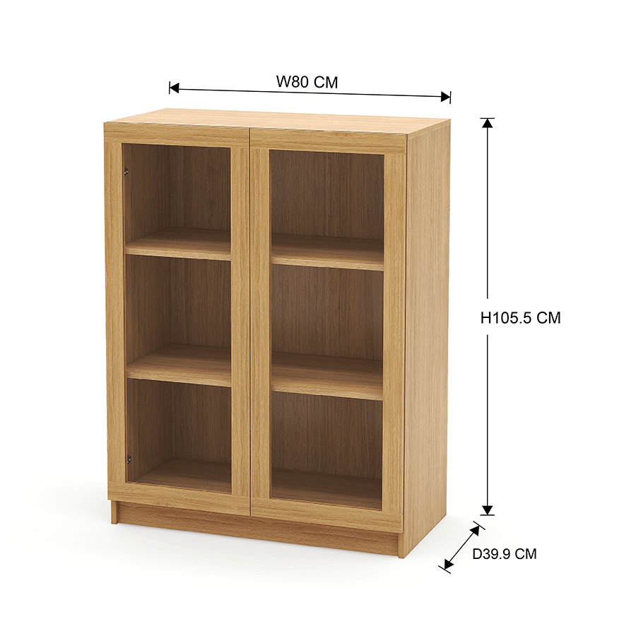 MORE RUSSEL OPTIONS Russel 80 cm Low Glass Cabinet Russel 80 cm Low Glass Cabinet Mandaue Foam