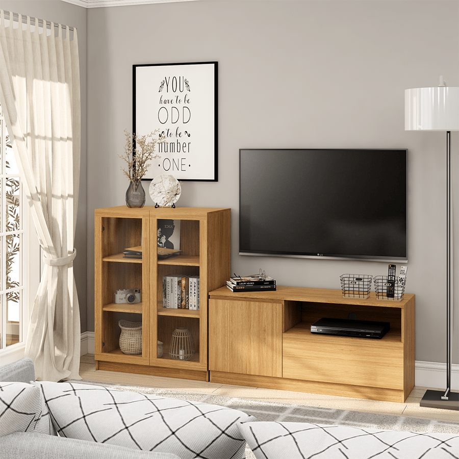 MORE RUSSEL OPTIONS Russel 80 cm Low Glass Cabinet Russel 80 cm Low Glass Cabinet Mandaue Foam