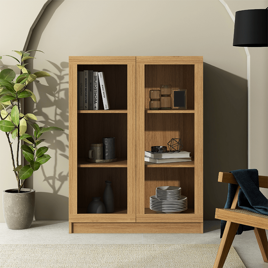 MORE RUSSEL OPTIONS Russel 80 cm Low Glass Cabinet Russel 80 cm Low Glass Cabinet Mandaue Foam