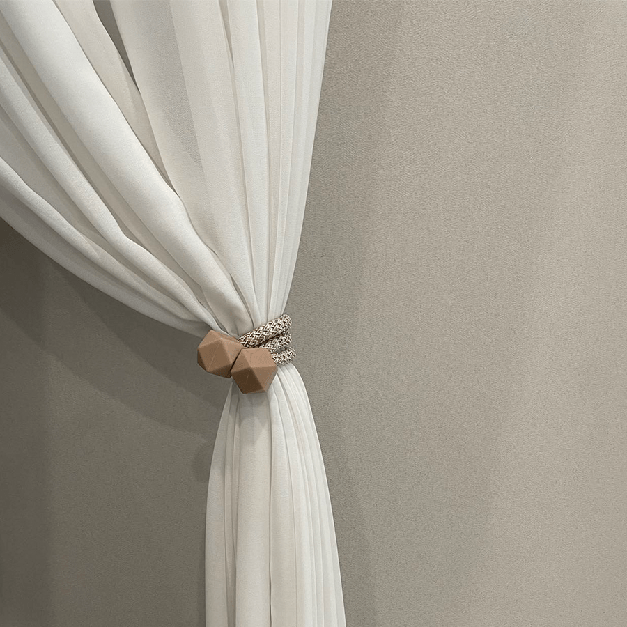 Sabine Champagne Magnetic Tieback Pair