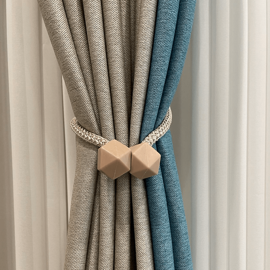 Sabine Champagne Magnetic Tieback Pair