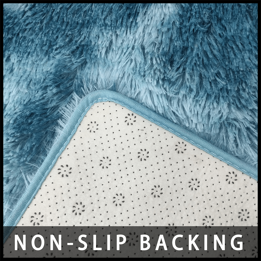 MORE SARI OPTIONS Sari Peacock Blue Plush Rug Sari Peacock Blue Plush Rug 120x180 cm Mandaue Foam