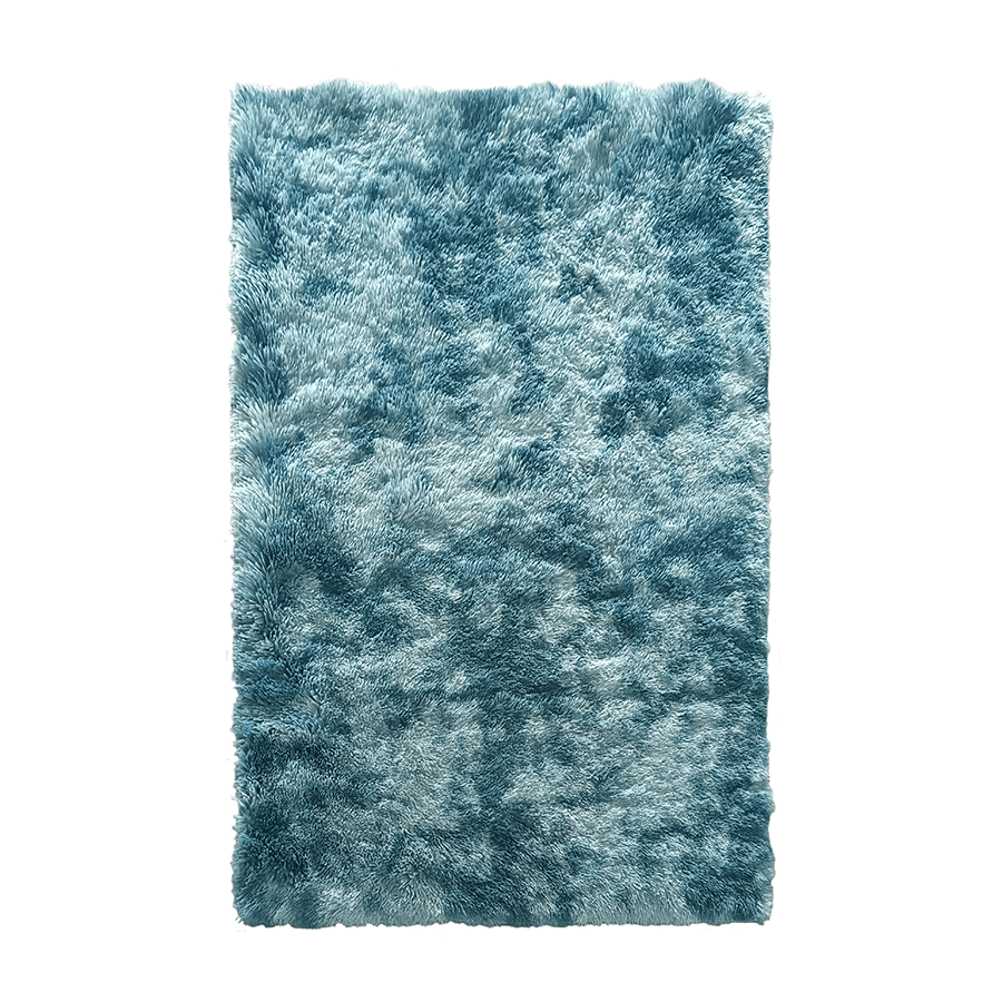 MORE SARI OPTIONS Sari Peacock Blue Plush Rug Sari Peacock Blue Plush Rug 120x180 cm Mandaue Foam