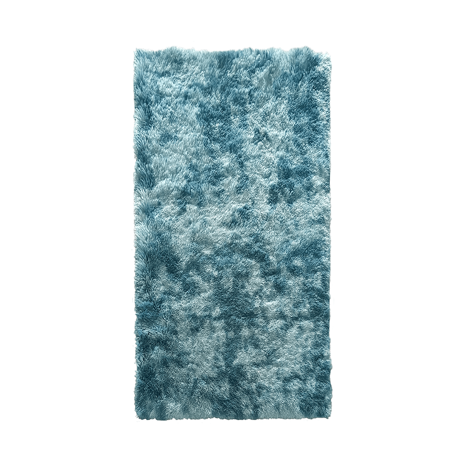 MORE SARI OPTIONS Sari Peacock Blue Plush Rug Sari Peacock Blue Plush Rug 80x150 cm Mandaue Foam