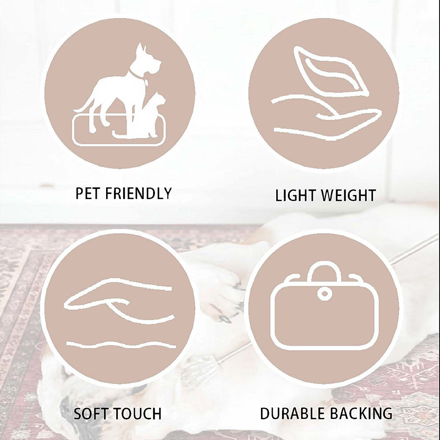 Saven Ash Rose Shaggy Rug