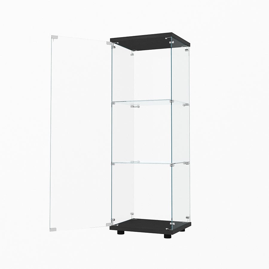 Serris 3 Tier 1 Door Glass Cabinet