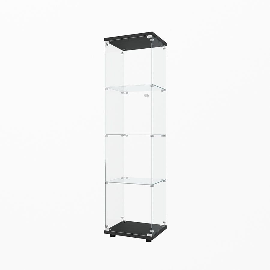 Serris 4 Tier 1 Door Glass Cabinet