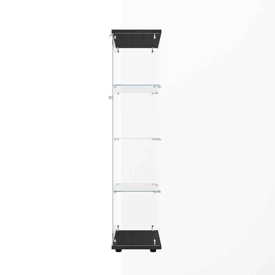 Serris 4 Tier 1 Door Glass Cabinet