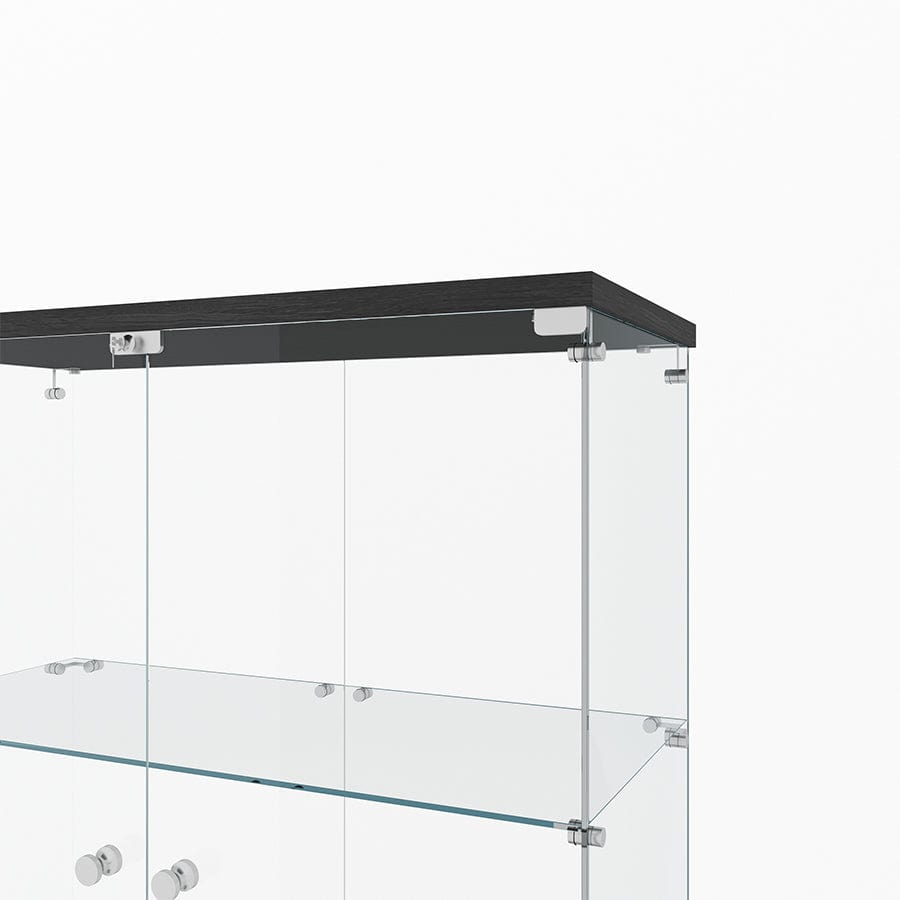 Serris 4 Tier 2 Door Glass Cabinet