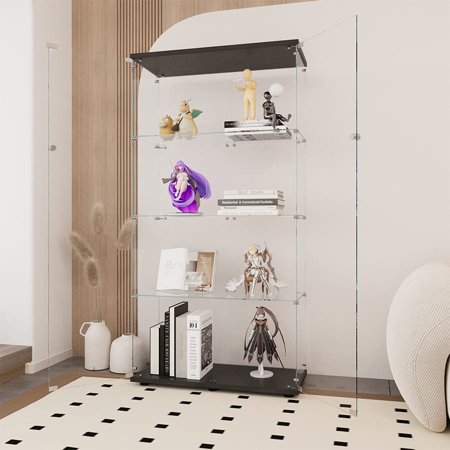Serris 4 Tier 2 Door Glass Cabinet