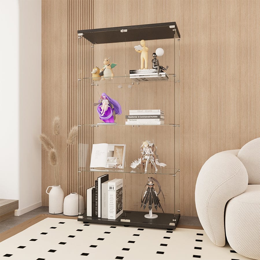 Serris 4 Tier 2 Door Glass Cabinet