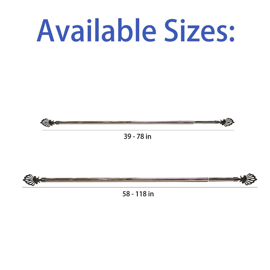 Sheela Double Curtain Rod Set