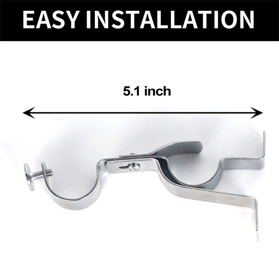 Shiny Silver Double Bracket 28 mm Per Pc