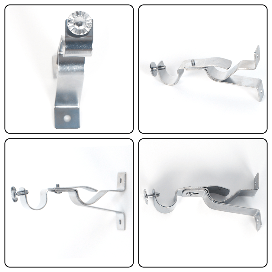 Shiny Silver Double Bracket 28 mm Per Pc