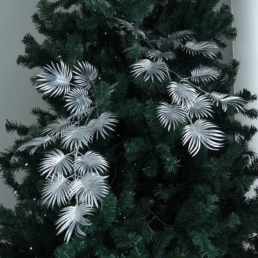 Silver Mini Palm Spray