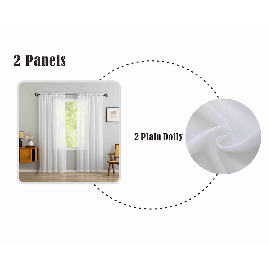 Sima Sheer Set of 2 Curtain