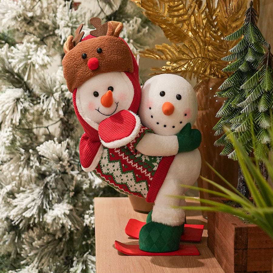 Skiing Snowman 37cm