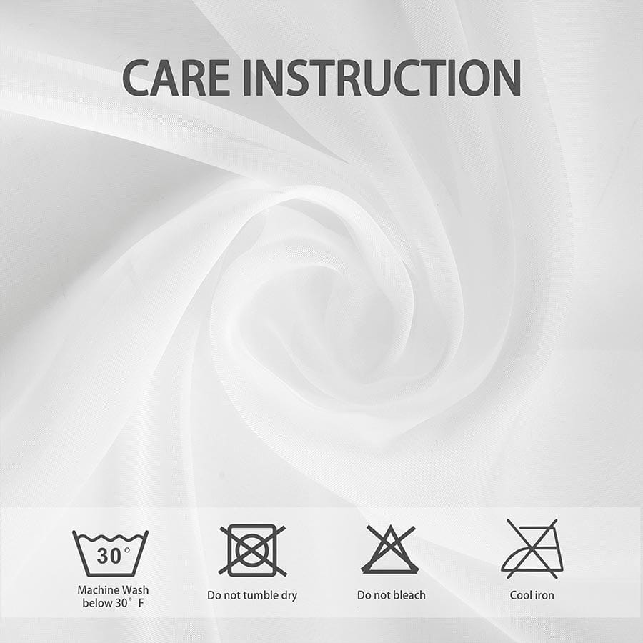 Sol White Sheer Set of 2 Curtains