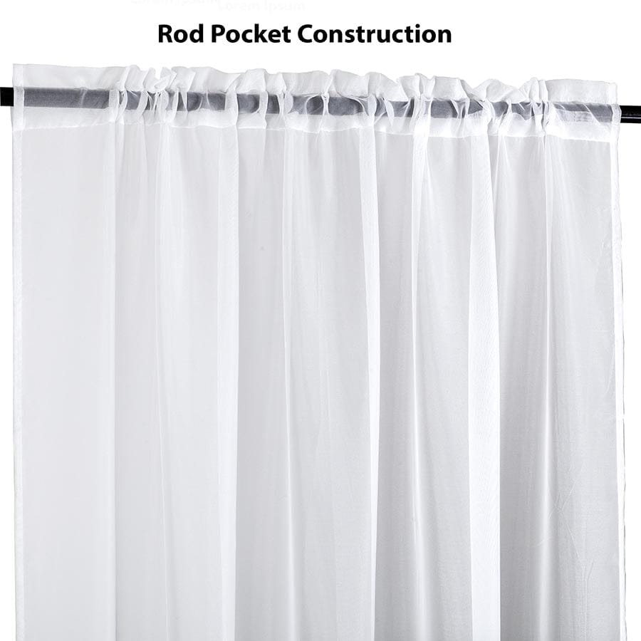 Sol White Sheer Set of 2 Curtains