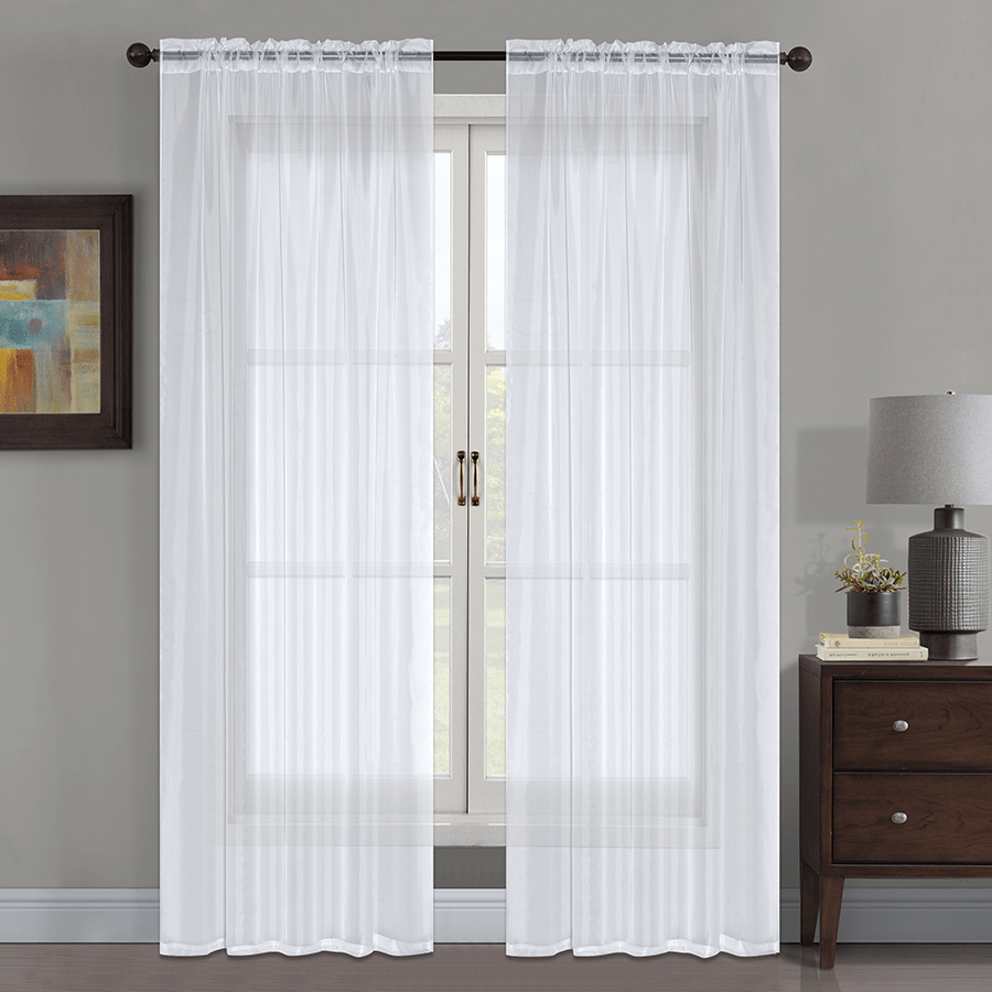Sol White Sheer Set of 2 Curtains Sol White Sheer Set of 2 Curtains 54 x 95 inches Mandaue Foam