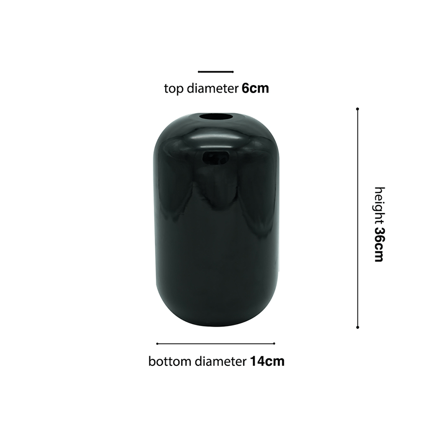 Sophie Black Glass Vase 23cm Sophie Black Glass Vase 23cm Mandaue Foam