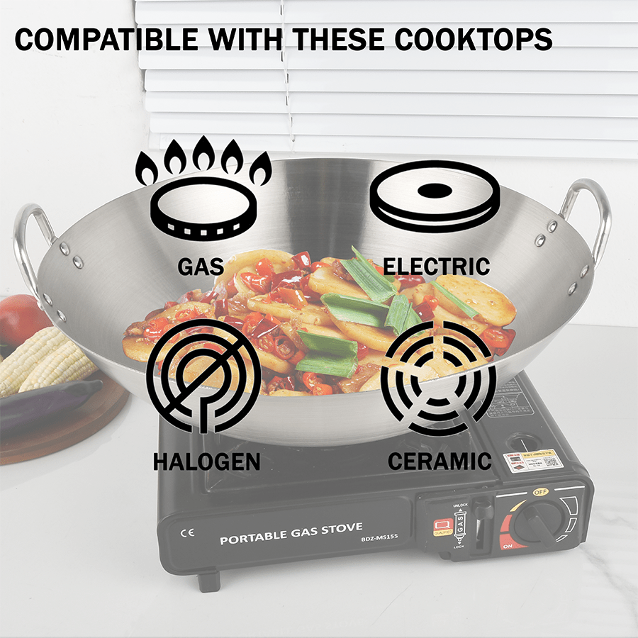 43 cm Diameter Stainless Steel Wok Stainless Steel Wok Mandaue Foam